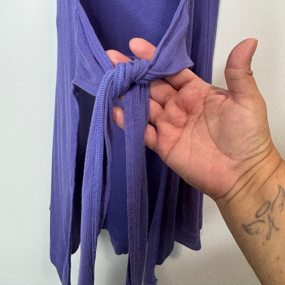 Lululemon Modal Wrap Romper 4" Indigo - Picture 6 of 11